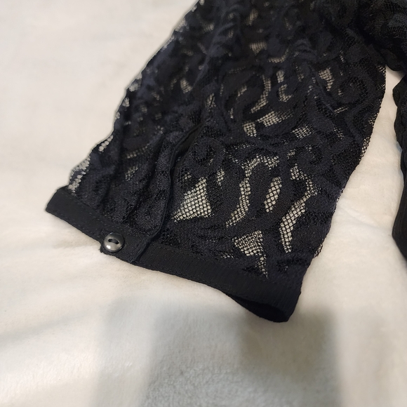 H&M MAMA maternity top, black beaded empire waist, size M, EUC - Picture 9 of 9